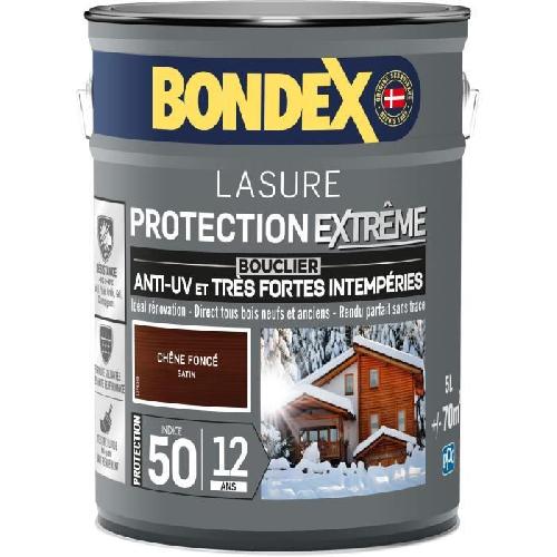 Peinture - Vernis - Traitement (lasure - Effets Decoratifs) Lasure pour bois protection extreme 12 ans chene fonçé 5L Bondex