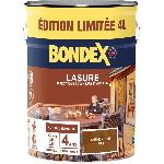 Peinture - Vernis - Traitement (lasure - Effets Decoratifs) Lasure protection de bois - Chene moyen - Mat - BONDEX - 4 L