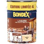 Peinture - Vernis - Traitement (lasure - Effets Decoratifs) Lasure protection de bois - Incolore - Mat - BONDEX - 4 L