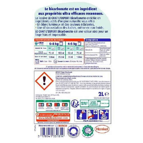 Lessive LE CHAT Bicarbonate L'Expert - 2 L