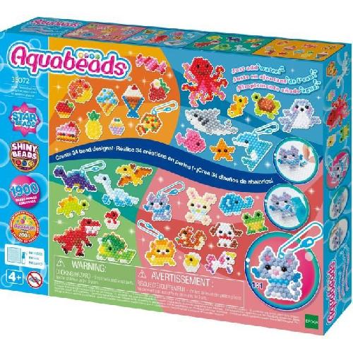 Jeu De Perle A Repasser - Jeu De Perle A Fixer Le coffret creatif 4 en 1 - AQUABEADS - 35072 - 1900 perles pour creations a vaporiser