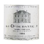 Vin Rouge Le D de Dassault 2004 Saint Emilion - Vin rouge de Bordeaux