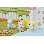 Figurine Miniature - Personnage Miniature Le duo des bébés en promenade - SYLVANIAN FAMILIES - 5747 - Lapin Chocolat et Chat Persan avec accessoires