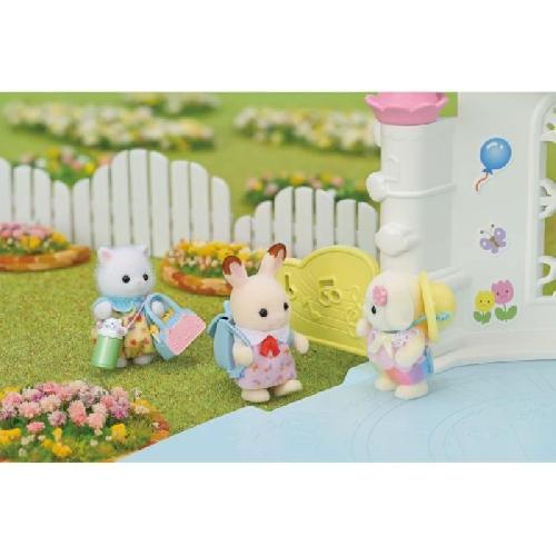 Figurine Miniature - Personnage Miniature Le duo des bébés en promenade - SYLVANIAN FAMILIES - 5747 - Lapin Chocolat et Chat Persan avec accessoires