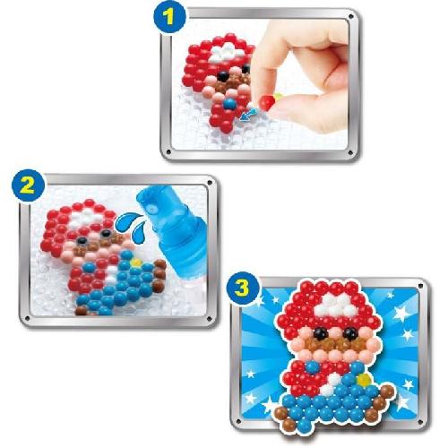 Jeu De Perle A Repasser - Jeu De Perle A Fixer Le kit Super Mario - AQUABEADS - Perles qui collent avec de l'eau