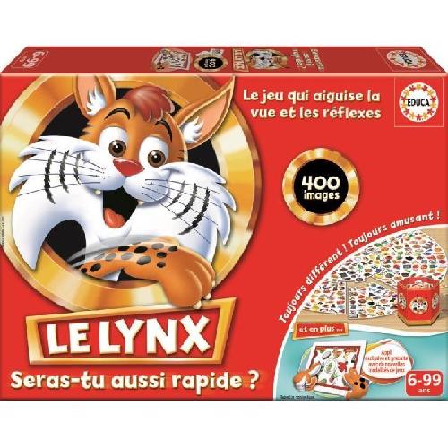 Jeu De Societe - Jeu De Plateau Le Lynx 400 Images. Educa. Jeu de société Famille et Enfants. Renforce la mémoire visuelle et les réflexes. des 6 Ans (16042)