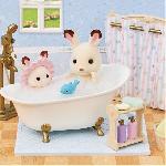 Figurine Miniature - Personnage Miniature Le set baignoire et douche - SYLVANIAN FAMILIES - 5739 - Ensemble de salle de bain avec accessoires