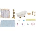 Figurine Miniature - Personnage Miniature Le set baignoire et douche - SYLVANIAN FAMILIES - 5739 - Ensemble de salle de bain avec accessoires