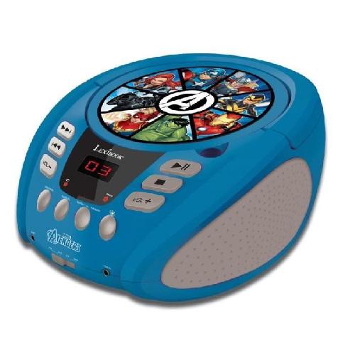 Lecteur Cd - Radio - Boombox Lecteur CD Bluetooth Avengers - Lexibook - Effets Lumineux - Enfant - Bleu