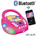 Lecteur Cd - Radio - Boombox LECTEUR CD Bluetooth Disney Princess - Effets Lumineux - LEXIBOOK