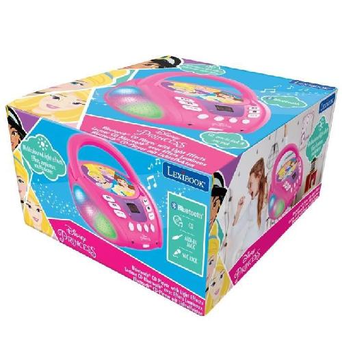 Lecteur Cd - Radio - Boombox LECTEUR CD Bluetooth Disney Princess - Effets Lumineux - LEXIBOOK