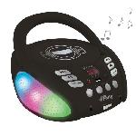 Lecteur CD Bluetooth LEXIBOOK iParty avec Effets Lumineux et USB - Pour Enfant - Noir