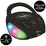 Lecteur Cd - Radio - Boombox Lecteur CD Bluetooth LEXIBOOK iParty avec Effets Lumineux et USB - Pour Enfant - Noir