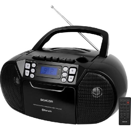 Baladeur - Lecteur Cd - Cassette Lecteur CD - Casettes - SENCOR - SPT 3907 B - 4 W - Bluetooth - Noir