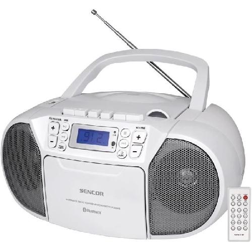 Baladeur - Lecteur Cd - Cassette Lecteur CD - Casettes - SENCOR - SPT 3907 W - 4 W - Bluetooth - Blanc
