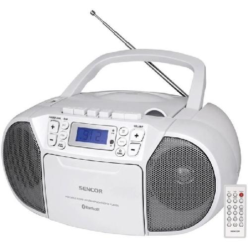 Baladeur - Lecteur Cd - Cassette Lecteur CD - Casettes - SENCOR - SPT 3907 W - 4 W - Bluetooth - Blanc