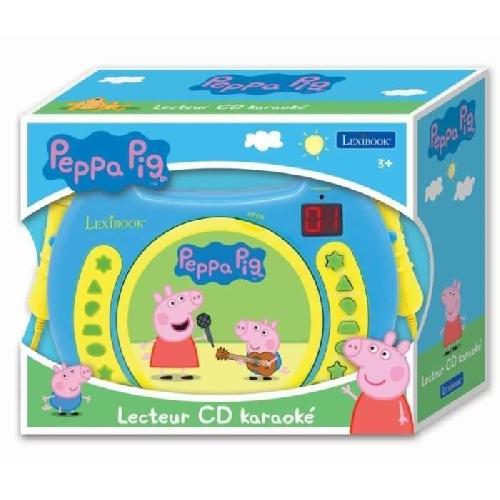 Lecteur Cd - Radio - Boombox Lecteur CD Karaoké Peppa Pig avec 2 microphones - LEXIBOOK