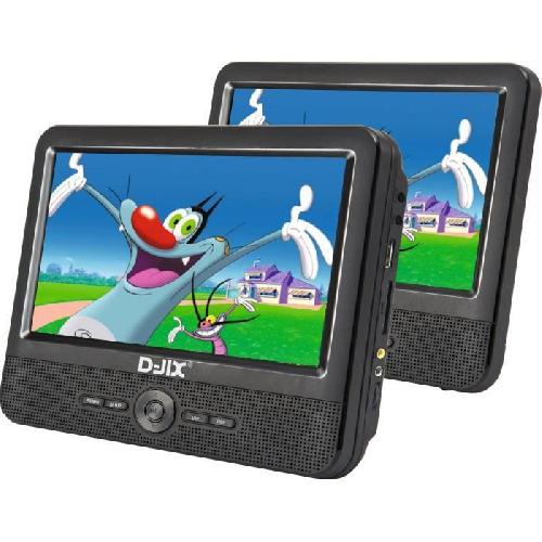 Lecteur Dvd Portable Lecteur DVD portable DJIX PVS906-50SM 9 - Double ecran - Autonomie 2h - Noir