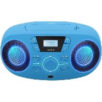 Lecteur Musique BIGBEN CD61BLUSB Lecteur Radio Cd Portable Usb Bleu + Speakers Lumineux