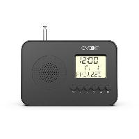 Lecteur Musique Radio réveil intelligent EVOOM LEKIO avec affichage de la date. heure. température et humidité - Noir