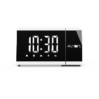 Lecteur Musique Réveil projecteur - EVOOM - EV304588 - Blanc - Radio FM - 2 alarmes - Projection de l'heure