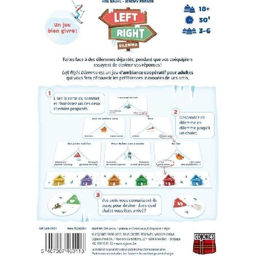 Jeu De Societe - Jeu De Plateau Left Right Dilemma