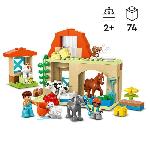 Jeu D'assemblage - Jeu De Construction - Jeu De Manipulation LEGO 10416 DUPLO Ma Ville Prendre Soin des Animaux de la Ferme. Jouet Éducatif pour Bébés. Maison. Figurines de Chevaux