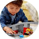 Jeu D'assemblage - Jeu De Construction - Jeu De Manipulation LEGO 10872 DUPLO Town Les Rails Et Le Pont Du Train. jouet pour enfants 2-5 ans. Jeu De Construction Avec Klaxon en Brique Sonore