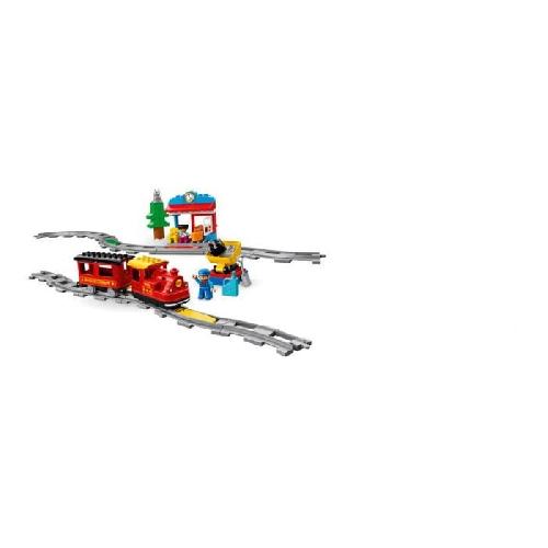 Jeu D'assemblage - Jeu De Construction - Jeu De Manipulation LEGO 10874 DUPLO Town Le Train a Vapeur. Jouet a Pile. Avec Sons. Lumieres et télécommande. Jeu De Train Pour Enfants 2-5 ans
