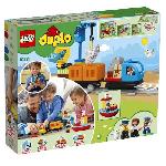 Jeu D'assemblage - Jeu De Construction - Jeu De Manipulation LEGO 10875 DUPLO Le Train De Marchandises avec Son et Lumiere - Jeu de Construction pour Enfant 2-5 Ans