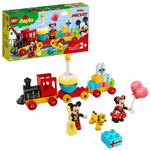 Jeu D'assemblage - Jeu De Construction - Jeu De Manipulation LEGO 10941 DUPLO Disney Le Train d'Anniversaire de Mickey et Minnie Jouet pour Enfant de 2 ans et plus avec Train et Figurines