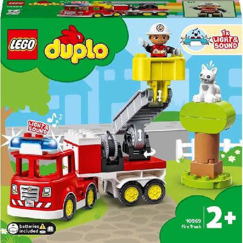 Jeu D'assemblage - Jeu De Construction - Jeu De Manipulation LEGO 10969 DUPLO Town Le Camion de Pompiers. Jouet Éducatif. Figurines. Sauver les Animaux. Jeu Éducatif. Cadeau Enfants Des 2 Ans