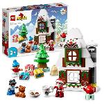 LEGO 10976 DUPLO La Maison en Pain d'Epices du Pere Noel. Jouet Maison. Figurine Ours en Peluche. Cadeau Noel. Enfants Des 2 Ans