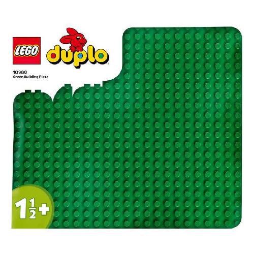 Jeu D'assemblage - Jeu De Construction - Jeu De Manipulation LEGO 10980 DUPLO La Plaque De Construction Verte. Socle de Base Pour Assemblage et Exposition. Jouet de Construction Pour Enfants