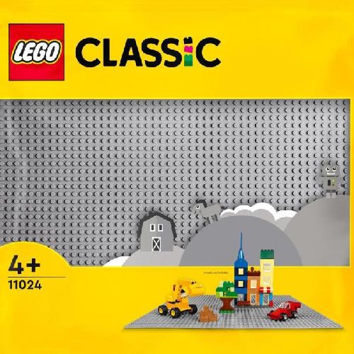 Jeu D'assemblage - Jeu De Construction - Jeu De Manipulation LEGO 11024 Classic La Plaque De Construction Grise 48x48. Socle de Base pour Construction. Assemblage et Exposition