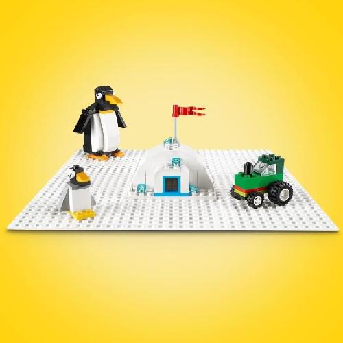 Jeu D'assemblage - Jeu De Construction - Jeu De Manipulation LEGO 11026 Classic La Plaque De Construction Blanche 32x32. Socle de Base pour Construction. Assemblage et Exposition
