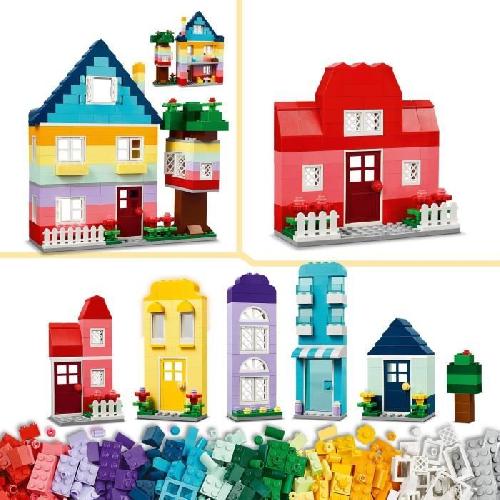 Jeu D'assemblage - Jeu De Construction - Jeu De Manipulation LEGO 11035 Classic Les Maisons Créatives. Jouet pour Garçons et Filles Des 4 Ans. Briques de Construction