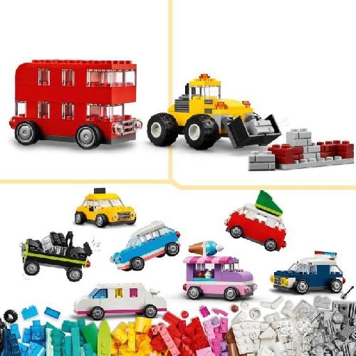Jeu D'assemblage - Jeu De Construction - Jeu De Manipulation LEGO 11036 Classic Les Véhicules Créatifs. Maquette de Voiture. Véhicule de Police. Camion et Autres