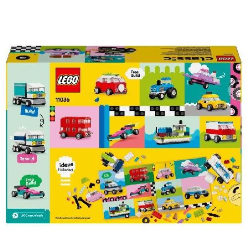 Jeu D'assemblage - Jeu De Construction - Jeu De Manipulation LEGO 11036 Classic Les Vehicules Creatifs. Maquette de Voiture. Vehicule de Police. Camion et Autres