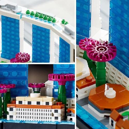 Jeu D'assemblage - Jeu De Construction - Jeu De Manipulation LEGO 21057 Architecture Singapour. Loisirs Creatifs pour Adultes. Collection Skyline. Decoration pour La Maison