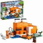 LEGO 21178 Minecraft Le Refuge du Renard. Jouet de Construction Maison. Enfants des 8 ans. Set avec Figurines Zombie. Animaux