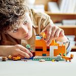 Jeu D'assemblage - Jeu De Construction - Jeu De Manipulation LEGO 21178 Minecraft Le Refuge du Renard. Jouet de Construction Maison. Enfants des 8 ans. Set avec Figurines Zombie. Animaux
