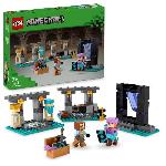 LEGO 21252 Minecraft L'Armurerie. Jouet avec Forge d'Armes avec Personnages de Jeu Vidéo. Alex Minifigurine