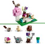 Jeu D'assemblage - Jeu De Construction - Jeu De Manipulation LEGO 21253 Minecraft Le Sanctuaire Animalier. Jouet de Biome Plaine. Minifigurines de Personnages et Figurines d'Animaux