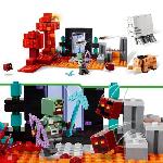 Jeu D'assemblage - Jeu De Construction - Jeu De Manipulation LEGO 21255 Minecraft L'Embuscade au Portail du Nether. Jouet avec Scenes de Bataille et Minifigurines. Figurine Hoglin