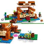 Jeu D'assemblage - Jeu De Construction - Jeu De Manipulation LEGO 21256 Minecraft La Maison de la Grenouille. Jouet avec Figurines d'Animaux. Personnages : Zombie et Explorateur