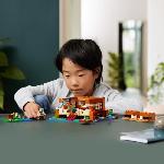 Jeu D'assemblage - Jeu De Construction - Jeu De Manipulation LEGO 21256 Minecraft La Maison de la Grenouille. Jouet avec Figurines d'Animaux. Personnages : Zombie et Explorateur