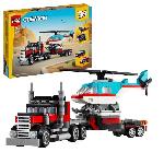 LEGO 31146 Creator 3en1 Le Camion Remorque avec Hélicoptere. Jouet d'Hélicoptere et Camion. Avion et Camion-Citerne