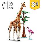 Jeu D'assemblage - Jeu De Construction - Jeu De Manipulation LEGO 31150 Creator 3en1 Les Animaux Sauvages du Safari. Jouet avec Figurines d'Animaux. Girafe. Gazelles et Lion