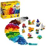 Jeu D'assemblage - Jeu De Construction - Jeu De Manipulation LEGO 4+ Classic 11013 Briques transparentes créatives. Jeu de construction en briques incluant des animaux pour enfants